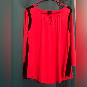 Worthington orange with black lace woman’s top size large